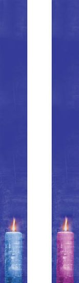 Picture of Reversible Advent Candles Bible Bookmark - Blue