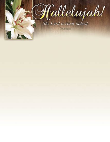 Picture of Hallelujah Lily Easter Letterhead