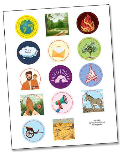 Picture of Cokesbury Kids Big Faith Spring 2026 All Ages Activity Stickers (Pkg of 6)
