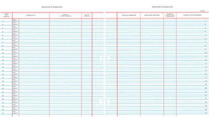 Picture of Westminster Church Register Binder Sheets  Marriages