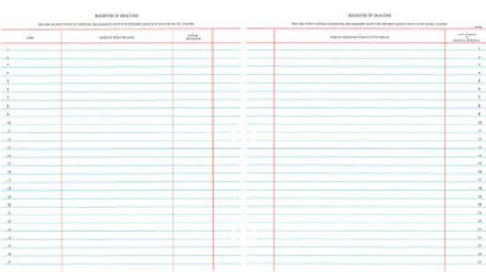 Picture of Westminster Church Register Binder Sheets  Deacons