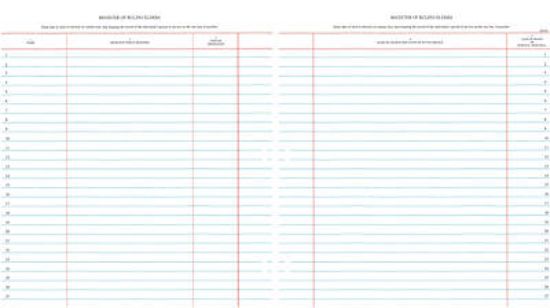 Picture of Westminster Church Register Binder Sheets  Ruling Elders
